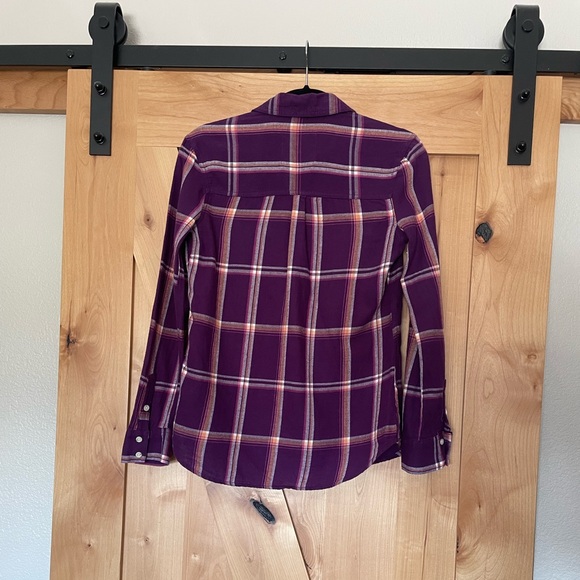Mossimo Supply Co. Purple Plaid Shirt - Picture 3 of 5